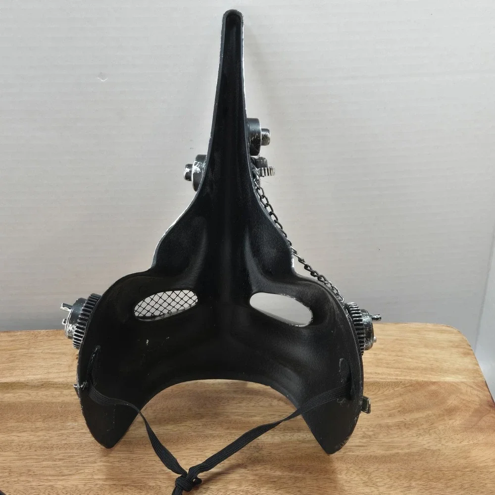 Steampunk Plague Doctor Mask‎ Silver Industrial Gothic Cosplay Long Beak 11
